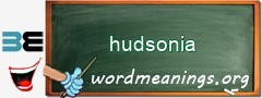 WordMeaning blackboard for hudsonia